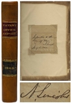 Abraham Lincoln Autograph Endorsement Signed as President -- Housed in a Patent Office Report From 1849 Featuring Abraham Lincolns Patent -- Lincoln Is the Only U.S. President to Hold a Patent